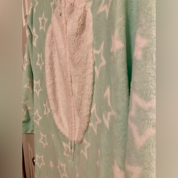 SO Intimates Cozy Mint Green Fluffy Fleece Onesie Pajamas - Size 3X - Picture 2 of 4